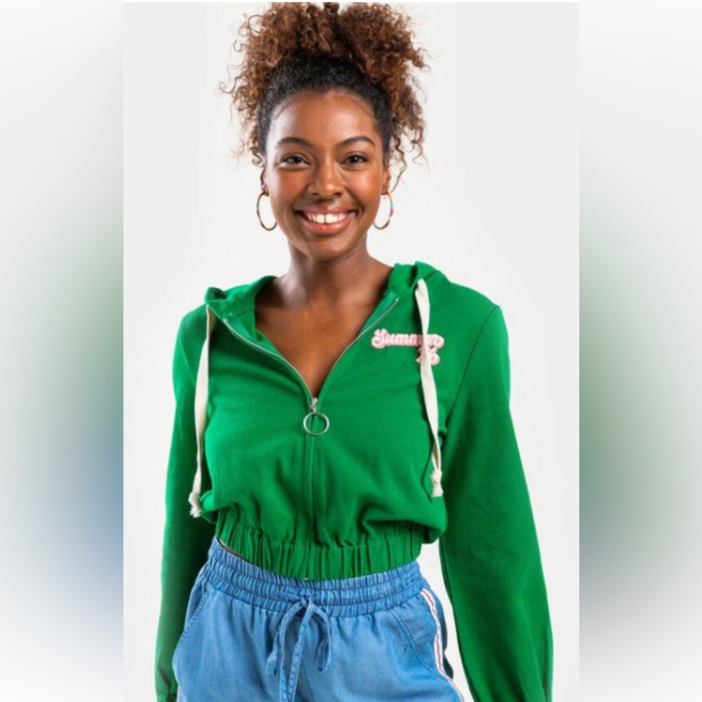 Throwback cropped hoodie